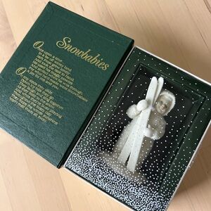 Vintage Department 56 Tales Of The Snow Babies Let's Go Skiing Figurine New